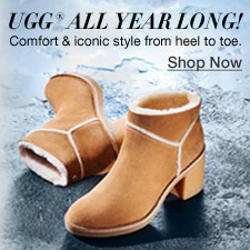 Ugg, All Year Long! Comfort and iconic style from heel to toe, Shop now
