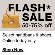 Flash Sale, 50-75% off, Shoes Now