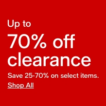 Up To 70% off clearance Save 25-70% on select items. Shop All