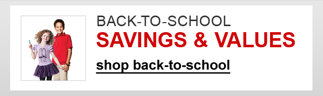 back-to-school savings and values