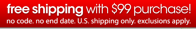 free shipping with $99 purchase