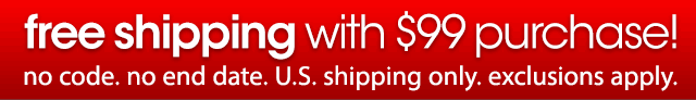 free shipping with $99 purchase