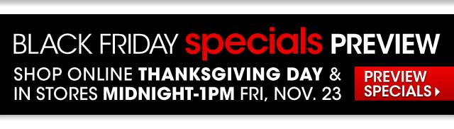 Black Friday Specials Preview