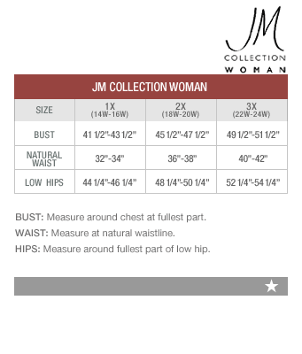 Jm Collection Size Chart