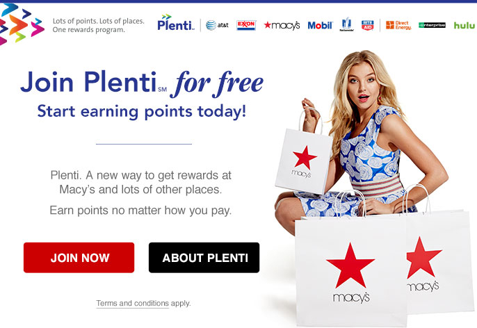 macy service macys plenti credit customer exxon account card rewards program