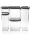 OXO Pop Food Storage Containers, Set of 5 Stainless Steel Canisters
