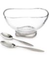 Nambé Braid Glass Salad Bowl & Servers
