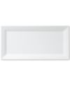 Q Squared Diamond White Melamine 14  x 7  Small Rectangle Platter