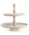 Martha Stewart Collection Garden Party Whitewashed Wood 2-Tier Server, Created for Macy's