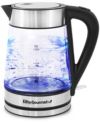 Elite Platinum Cordless 1.7L Glass Kettle, Stainless Steel Accents