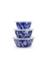 Golden Rabbit Cobalt Swirl Enamelware Collection Nesting Bowls, Set of 3