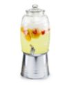 Style Setter Oak Grove 2.5 Gallon Dispenser with Glass Lid and Galvanized Base