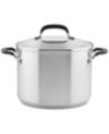 KitchenAid Stainless Steel 8 Quart Induction Stockpot with Measuring Marks and Lid