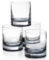 Hotel Collection Double Old Fashioned Glasses with Gray Accent, Set of 4, Created for Macy's