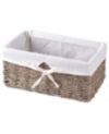 Vintiquewise Seagrass Shelf Basket Lined with Lining