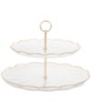 Martha Stewart Collection 2-Tiered Server with Gold Edge, Created for Macy's