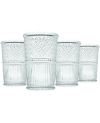 Godinger Claro Modern Vintage Tumbler Glasses, Set of Four, 12 oz
