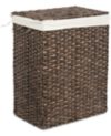 Seville Classics Foldable Rectangular Laundry Hamper with Lid & Canvas Liner