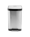 Large Stainless Steel Step Trash Can with Lid