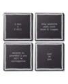 American Atelier 4.25'' D Just Be You Ceramic Coasters Set, 4 Piece