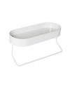Towel Bar and Oval Top Tray with Wall Mounted Bathroom Shelf