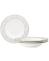 Noritake Montvale Platinum Set of 4 Soup Bowls, Service For 4