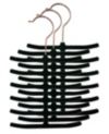 HDS TRADING CORP 6 Tier Non-Slip Velvet Tie Hanger