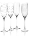 Mikasa  Clear Cheers  Flutes, Set Of 4