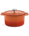 Martha Stewart Collection 4-Qt. Enameled Cast Iron Round Dutch Oven, Created for Macy's