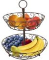Sorbus 2 Tier Countertop Fruit Basket Holder Decorative Bowl Stand