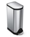 simplehuman Brushed Stainless Steel 30 Liter Fingerprint Proof Butterfly Step Trash Can