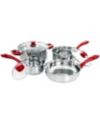 Gibson Home Crawson 7 Piece Cookware Set with Handles
