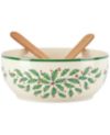 Lenox Holiday Salad Bowl and Servers