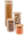 Honey Can Do 4-Pc. Glass & Bamboo Canister Set