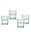 Godinger Claro Set of Four 4 Double Old Fashion Glasses, 12 oz
