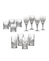 Godinger Dublin 12 Piece Set of Double Old Fashion, Highball, and Goblet Glasses