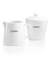 The Cellar Whiteware Words Collection Light & Sweet Sugar & Creamer, Created for Macy's