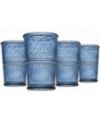 Godinger Claro Modern Vintage Tumbler Glasses, Set of Four, 12 oz