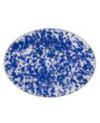 Golden Rabbit Cobalt Swirl Enamelware Collection 16  x 12  Oval Platter