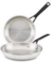 KitchenAid 5-Ply Clad Stainless Steel 2 Piece Induction Frying Pan Set